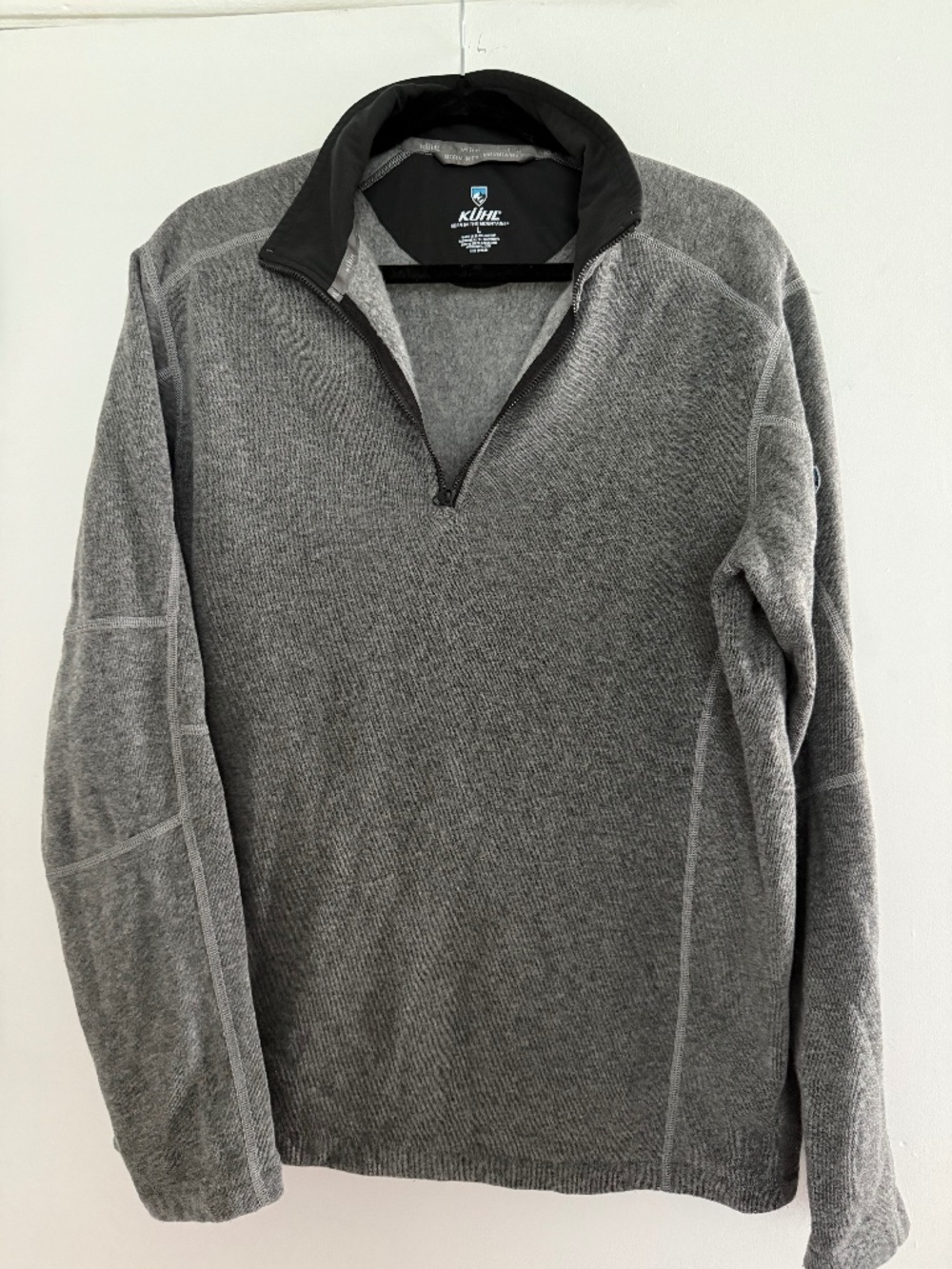 KÜHL Revel Men’s Gray 1/4 Zip Performance Fleece Pullover Size L